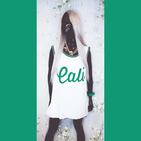 Graphic "Cali" Long Tank Top - Picture 1 of 6